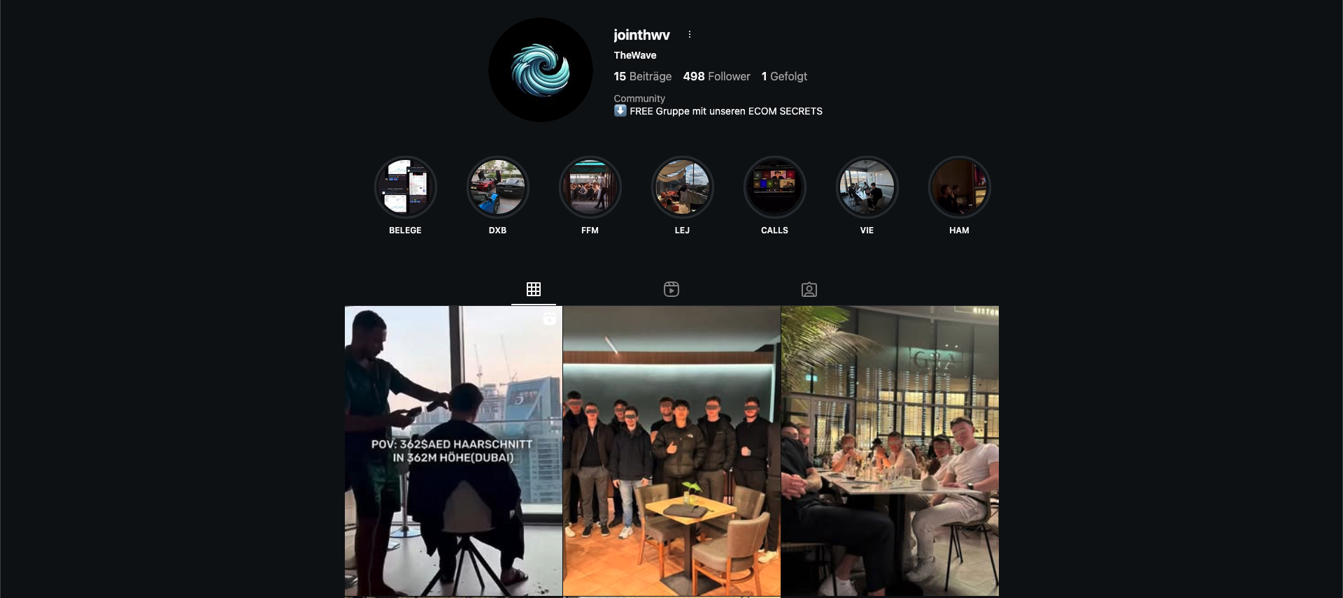 TheWave Instagram Profil @jointhwv